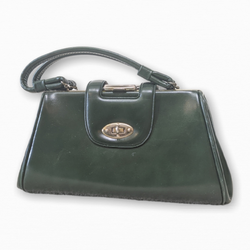 70’s Clasp Clutch Purse with Handles